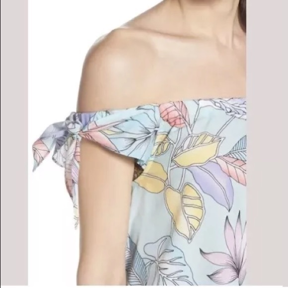 A by Amanda Elastic Off Shoulder Dress Ruffles L - Picture 3 of 8